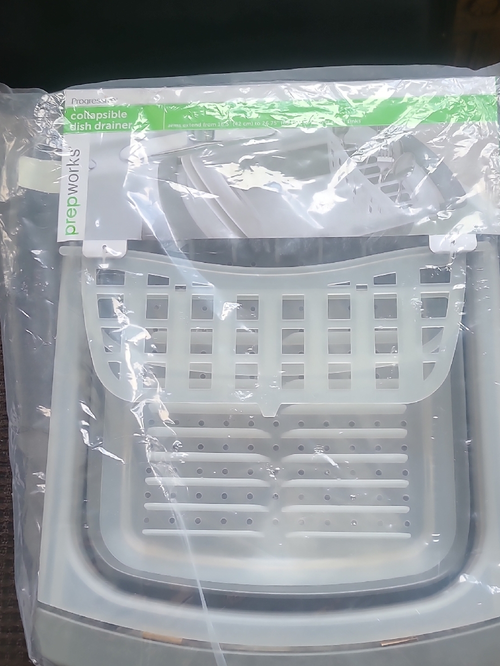 Prepworks Collapsible Dish Drainer - Light Gray/White